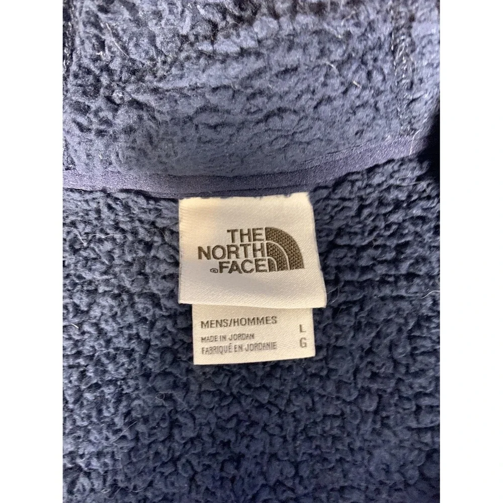 The North Face Campshire Anorak Sherpa Fleece Hoodie Men's Large Navy Blue